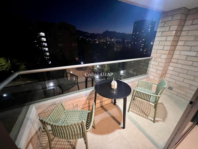 Arriendo apartamento amoblado en medellin, el poblado, la frontera. Código 431AP, inmobiliaria csc